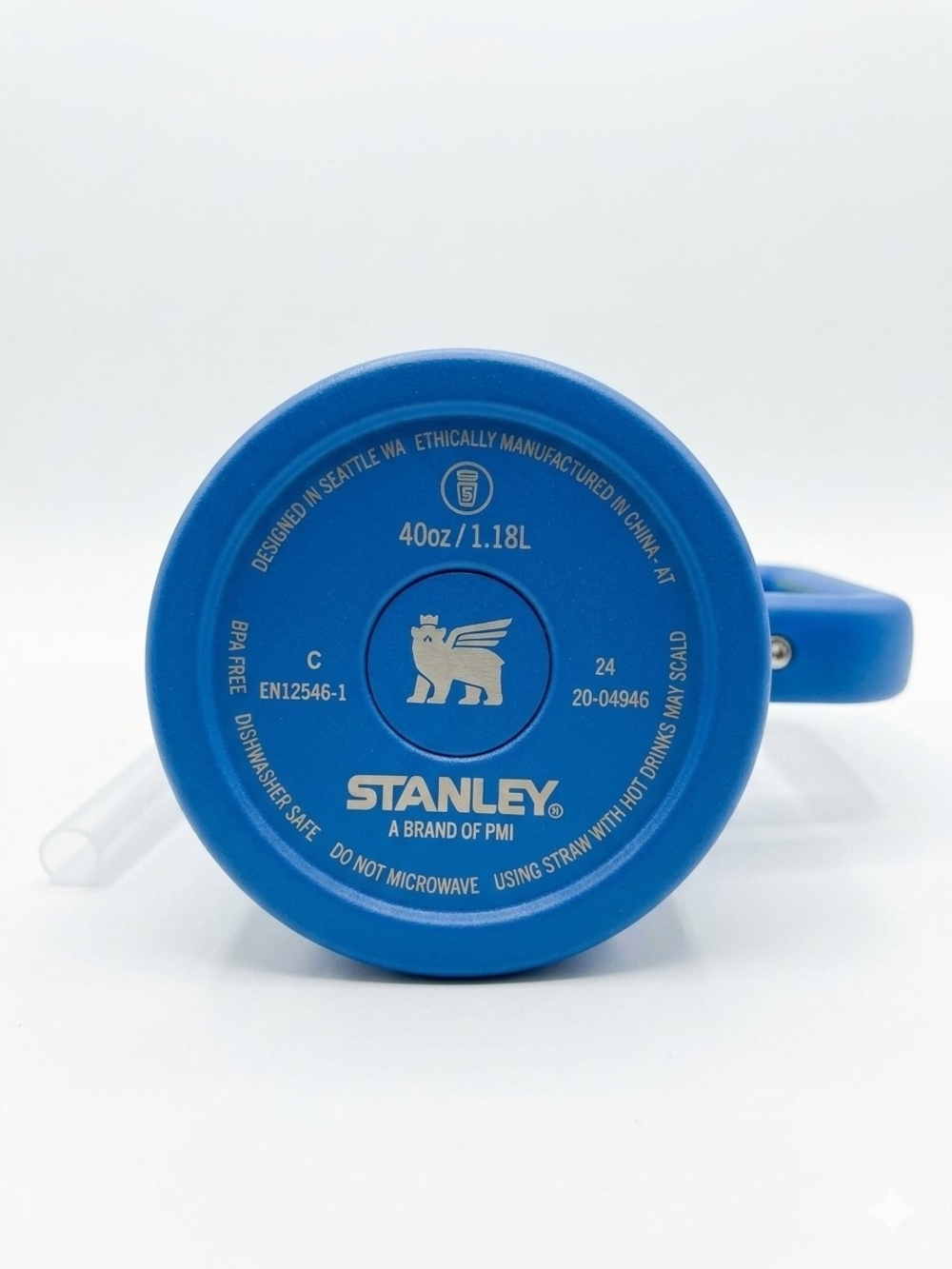 Stanley Blue Insulated Tumbler with Handle and Straw - Picture 4 of 4